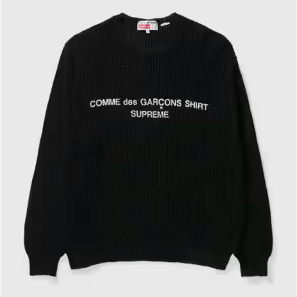 Supreme x Comme Des Garçons Black Crewneck Sweater